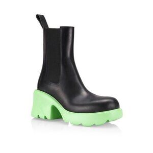 NEW BOTTEGA VENETA Flash black Leather Chelsea Boots SIZE 36.5